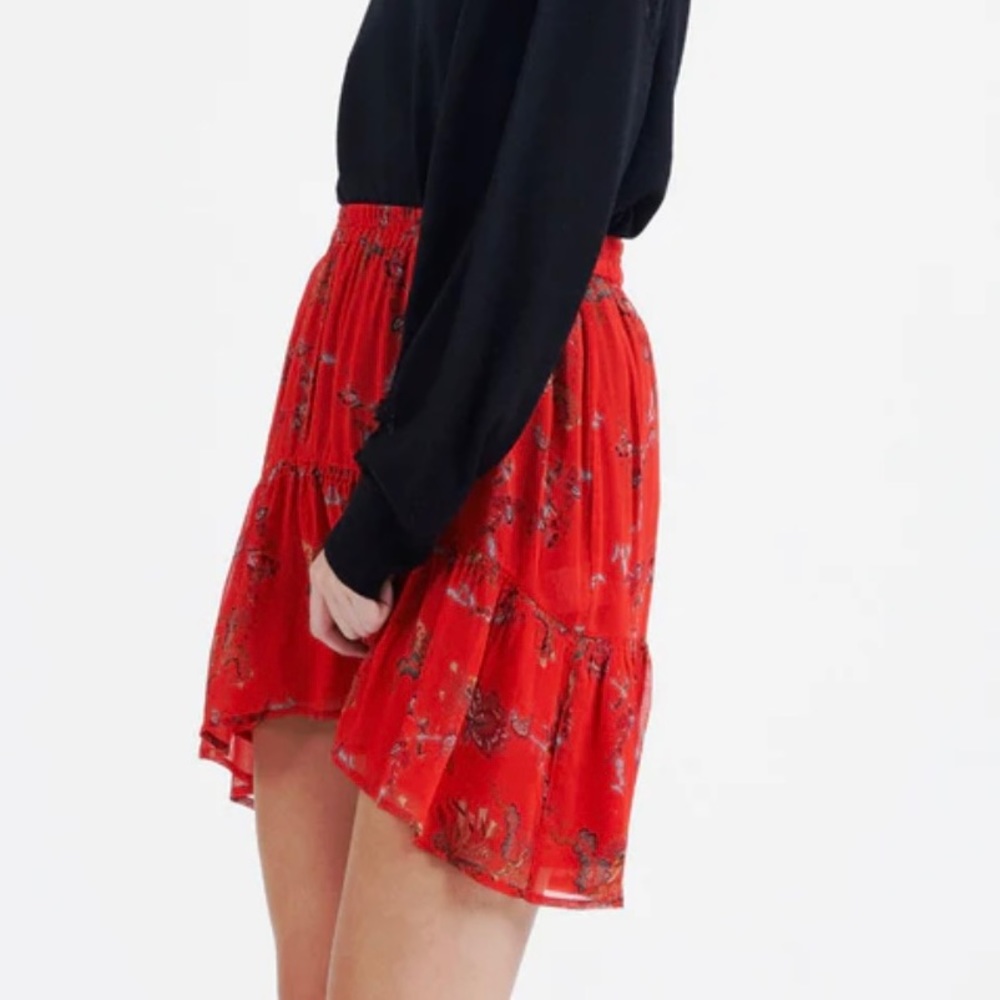 IRO Red Mini Skirt